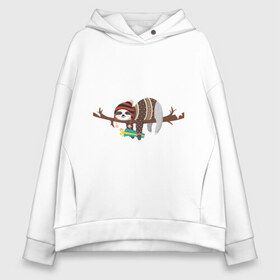 Женское худи Oversize хлопок с принтом Коала в шапочке и свитере в Ухте, френч-терри — 70% хлопок, 30% полиэстер. Мягкий теплый начес внутри —100% хлопок | боковые карманы, эластичные манжеты и нижняя кромка, капюшон на магнитной кнопке | в шапке | ветка | зверек | зима | зимний | коала | ленивец | лень | подарок | свитер | сон | спит | сюрприз | уют | шапка