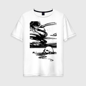 Женская футболка хлопок Oversize с принтом Разговор в Ухте, 100% хлопок | свободный крой, круглый ворот, спущенный рукав, длина до линии бедер
 | 