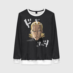 Женский свитшот 3D с принтом Кинг One Punch Man в Ухте, 100% полиэстер с мягким внутренним слоем | круглый вырез горловины, мягкая резинка на манжетах и поясе, свободная посадка по фигуре | anime | one punch man | аниме | анимэ | бэнг | ван панч мэн | ванпанчмен | генос | кинг | сайтама | соник | супер герой | торнадо | уан панч мен