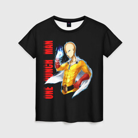 Женская футболка 3D с принтом Сайтама | One Punch Man в Ухте, 100% полиэфир ( синтетическое хлопкоподобное полотно) | прямой крой, круглый вырез горловины, длина до линии бедер | anime | one punch man | аниме | анимэ | бэнг | ван панч мэн | ванпанчмен | генос | кинг | сайтама | соник | супер герой | торнадо | уан панч мен