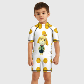 Детский купальный костюм 3D с принтом Animal crossing   Isabelle в Ухте, Полиэстер 85%, Спандекс 15% | застежка на молнии на спине | animal crossing | isabelle | детский | желтый | игра | изабелла | изабель | компьютерный | кроссинг | монеты | персонаж | подарок | узор | энимал кросинг