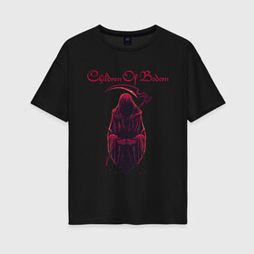 Женская футболка хлопок Oversize с принтом Children of Bodom (Z) в Ухте, 100% хлопок | свободный крой, круглый ворот, спущенный рукав, длина до линии бедер
 | century media | children bodom | children of bodom | fearless records | nuclear blast | spinefarm records | алекси лайхо | дети озера | дети озера бодом | дэниел фрэйберг | хенкка сеппяля | эспоо | янне вирман | яска раатикайнен