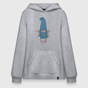 Худи SuperOversize хлопок с принтом Эльфик в Ухте, 70% хлопок, 30% полиэстер, мягкий начес внутри | карман-кенгуру, эластичная резинка на манжетах и по нижней кромке, двухслойный капюшон
 | 2021 | большие уши | колпак | красные щеки | милый | новый год | рождество | эльф | эльфийские уши | эльфы санты