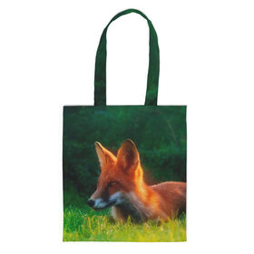 Шоппер 3D с принтом Рыжая лиса в Ухте, 100% полиэстер | Плотность: 200 г/м2; Размер: 34×35 см; Высота лямок: 30 см | fox | foxy | животное | звери | лиса | лисенок | лисичка | милая | рыжая | фокс