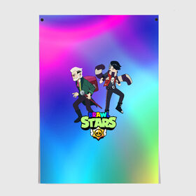 Постер с принтом Byron Edgar Brawl Stars в Ухте, 100% бумага
 | бумага, плотность 150 мг. Матовая, но за счет высокого коэффициента гладкости имеет небольшой блеск и дает на свету блики, но в отличии от глянцевой бумаги не покрыта лаком | 2021 | byron | crow | edgar | байрон | бравл | бравл стар | бравл старс | ворон | из игры бравл старс | колетт | леон | новогодний бравл старс | новогодняя | новые герои бравл старс | эдгар | эдгард