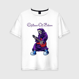Женская футболка хлопок Oversize с принтом Children of Bodom (Z) в Ухте, 100% хлопок | свободный крой, круглый ворот, спущенный рукав, длина до линии бедер
 | century media | children bodom | children of bodom | fearless records | nuclear blast | spinefarm records | алекси лайхо | дети озера | дети озера бодом | дэниел фрэйберг | хенкка сеппяля | эспоо | янне вирман | яска раатикайнен