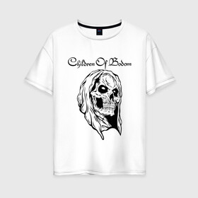 Женская футболка хлопок Oversize с принтом Children of Bodom (Z) в Ухте, 100% хлопок | свободный крой, круглый ворот, спущенный рукав, длина до линии бедер
 | century media | children bodom | children of bodom | fearless records | nuclear blast | spinefarm records | алекси лайхо | дети озера | дети озера бодом | дэниел фрэйберг | жнец | мрак | хенкка сеппяля | эспоо | янн