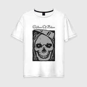 Женская футболка хлопок Oversize с принтом Children of Bodom (Z) в Ухте, 100% хлопок | свободный крой, круглый ворот, спущенный рукав, длина до линии бедер
 | century media | children bodom | children of bodom | fearless records | nuclear blast | spinefarm records | алекси лайхо | дети озера | дети озера бодом | дэниел фрэйберг | жнец | мрак | хенкка сеппяля | эспоо | янн
