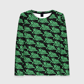 Женский лонгслив 3D с принтом Растение в Ухте, 100% полиэстер | длинные рукава, круглый вырез горловины, полуприлегающий силуэт | листья | минимализм | растение | стебель | флора