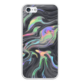 Чехол для iPhone 5/5S матовый с принтом color pattern в Ухте, Силикон | Область печати: задняя сторона чехла, без боковых панелей | Тематика изображения на принте: chromatic | colors | divorces | multicolored | paint | pattern | потеки краски | разводы | цветной паттерн