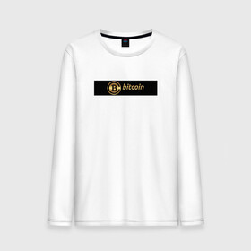 Мужской лонгслив хлопок с принтом Bitcoin в Ухте, 100% хлопок |  | bitcoin | btc | биткоин | валюта | деньги | криптовалюта