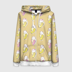 Женская толстовка 3D на молнии Кот и банан: в Ухте, 100% полиэстер | длина до линии бедра, манжеты и пояс оформлены мягкой тканевой резинкой, двухслойный капюшон со шнурком для регулировки, спереди молния, по бокам два кармана | банан | еда | животное | животные | кот | котенок | коты | кошка | мило | фрукт