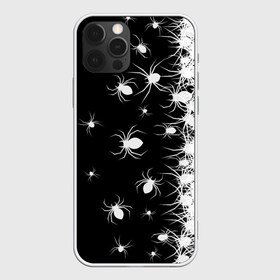 Чехол для iPhone 12 Pro Max с принтом Пауки в Ухте, Силикон |  | black and white | dark | halloween | horror | spiders | жуки | клещ | краска | минимализм | монохромный | ночь | пауки | паутина | паучки | паучок | страшный | сумерки | темный | тьма | ужасы | уличный | хеллоуин | хоррор