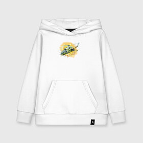 Детская толстовка хлопок с принтом Военный вертолет 23 февраля в Ухте, 100% хлопок | Круглый горловой вырез, эластичные манжеты, пояс, капюшен | 