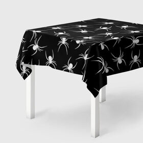 Скатерть 3D с принтом Пауки в Ухте, 100% полиэстер (ткань не мнется и не растягивается) | Размер: 150*150 см | животное | минимализм | насекомое | паук | фауна
