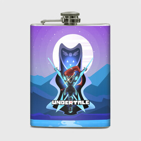 Фляга с принтом Undertale в Ухте, металлический корпус | емкость 0,22 л, размер 125 х 94 мм. Виниловая наклейка запечатывается полностью | game | games | undertale | андертеил | андертэйл | игра | игры | приключения | скелет