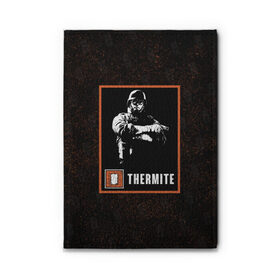 Обложка для автодокументов с принтом Thermite в Ухте, натуральная кожа |  размер 19,9*13 см; внутри 4 больших “конверта” для документов и один маленький отдел — туда идеально встанут права | r6s | rainbow six siege | thermite | оперативник | персонаж | термит