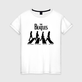 Женская футболка хлопок с принтом The Beatles в Ухте, 100% хлопок | прямой крой, круглый вырез горловины, длина до линии бедер, слегка спущенное плечо | 1960 | 1970 | 60 | 70 | abbey | be | beatles | it | john | lennon | let | revolver | road | rock | submarine | the | yellow | yesterday | битлз | битлс | джон | джордж | леннон | маккартни | пол | ринго | рок | старр | харрисон