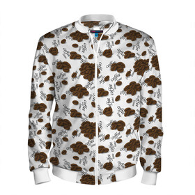 Мужской бомбер 3D с принтом Coffee Time в Ухте, 100% полиэстер | застегивается на молнию, по бокам два кармана без застежек, по низу бомбера и на воротнике - эластичная резинка | americano | coffee | espresso | latte | nescafe | американо | бариста | бармен | капучино | кофе | кофевар | кофейные зерна | кофейня | кружка кофе | латте | макиато | моккачино | мокко | нескафе | чай | чашка кофе | шоколад