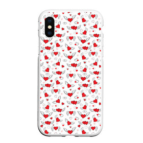 Чехол для iPhone XS Max матовый с принтом На Крыльях Любви в Ухте, Силикон | Область печати: задняя сторона чехла, без боковых панелей | 14 февраля | love | valentines day | амур | валентинка | вторая половинка | день всех влюбленных | купидон | любовь | отношения | подарок любви | поцелуй | праздник любви | романтика | свидание | сердечки