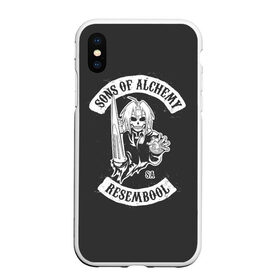 Чехол для iPhone XS Max матовый с принтом Стальной Алхимик в Ухте, Силикон | Область печати: задняя сторона чехла, без боковых панелей | anime | fullmetal alchemist | альфонс | аниме | анимэ | рой | стальной алхимик | сыны анархии | фулл метал алхимист | эдвард | элрик