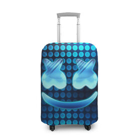 Чехол для чемодана 3D с принтом Marshmello в Ухте, 86% полиэфир, 14% спандекс | двустороннее нанесение принта, прорези для ручек и колес | christopher comstock | dj | fortnite | game | gamer | marshmello | music | диджей | игры | клубная музыка | клубняк | крис комсток | маршмеллоу | музыка | фортнайт