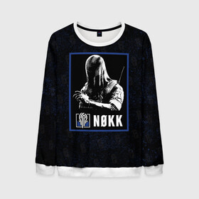 Мужской свитшот 3D с принтом Nokk в Ухте, 100% полиэстер с мягким внутренним слоем | круглый вырез горловины, мягкая резинка на манжетах и поясе, свободная посадка по фигуре | nokk | r6s | rainbow six siege | нокк | оперативник | персонаж