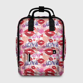 Женский рюкзак 3D с принтом LOVE в Ухте, 100% полиэстер | лямки с регулируемой длиной, сверху ручки, чтобы рюкзак нести как сумку. Основное отделение закрывается на молнию, как и внешний карман. Внутри два дополнительных кармана, один из которых закрывается на молнию. По бокам два дополнительных кармашка, куда поместится маленькая бутылочка
 | love | амур | афродита | валентинка | влюбленность | вторая половинка | купидон | любовь | нежность | отношения | подарок любви | поцелуй | праздник любви | романтика | свидание | семья | сердечки