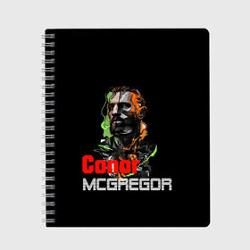 Тетрадь с принтом McGregor в Ухте, 100% бумага | 48 листов, плотность листов — 60 г/м2, плотность картонной обложки — 250 г/м2. Листы скреплены сбоку удобной пружинной спиралью. Уголки страниц и обложки скругленные. Цвет линий — светло-серый
 | conor mcgregor | conor mcgregor lettering | fighter | ireland | irish flag | print conor mcgregor | ufc | ufc fighter | боец | боец ufc | ирландия | ирландский флаг | конор макгрегор | надпись конор макгрегор | принт конор макгрегор