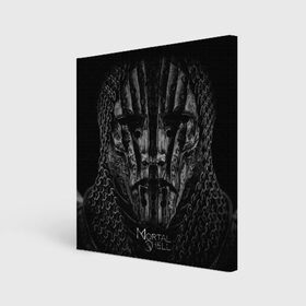 Холст квадратный с принтом Mortal Shell в Ухте, 100% ПВХ |  | mortal shell | игра | игровой | компьютерный | мортал шелл | подарок | черный