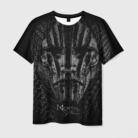 Мужская футболка 3D с принтом Mortal Shell в Ухте, 100% полиэфир | прямой крой, круглый вырез горловины, длина до линии бедер | Тематика изображения на принте: mortal shell | игра | игровой | компьютерный | мортал шелл | подарок | черный