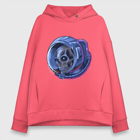 Женское худи Oversize хлопок Мертвый астронавт: в Ухте, френч-терри — 70% хлопок, 30% полиэстер. Мягкий теплый начес внутри —100% хлопок | боковые карманы, эластичные манжеты и нижняя кромка, капюшон на магнитной кнопке | астронавт | глаза | голова | космонавт | космос | мертвый | череп | шлем