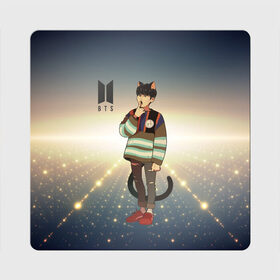 Магнит виниловый Квадрат с принтом BTS в Ухте, полимерный материал с магнитным слоем | размер 9*9 см, закругленные углы | bts | k pop | kpop | rm | аниме | бтс | ви | джей хоуп | джонгук | кпоп | сюга | чимин | чин | япония