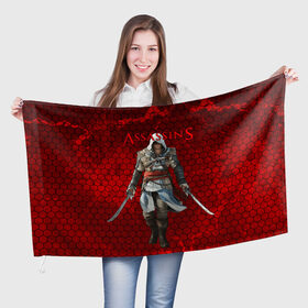 Флаг 3D с принтом Assassin’s Creed в Ухте, 100% полиэстер | плотность ткани — 95 г/м2, размер — 67 х 109 см. Принт наносится с одной стороны | action adventure | action rpg | creed | игра | мультиплатформенная | паркур | стелс