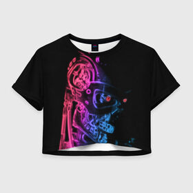 Женская футболка Crop-top 3D Fortnite терминатор T-800: в Ухте, 100% полиэстер | круглая горловина, длина футболки до линии талии, рукава с отворотами | fortnite | t 800 | terminator | терминатор