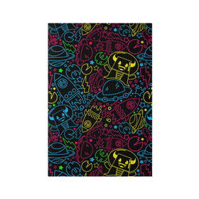 Обложка для паспорта матовая кожа КОСМИЧЕСКИЙ НЕОН: в Ухте, натуральная матовая кожа | размер 19,3 х 13,7 см; прозрачные пластиковые крепления | astronomy | cosmos | rocket | space | star | ufo | астрономия | звезды | инопланетяне | корабли | космонавты | космос | неон | нло | пришельцы | ракеты