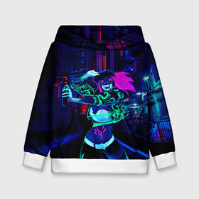 Детская толстовка 3D с принтом KDA Akali в Ухте, 100% полиэстер | двухслойный капюшон со шнурком для регулировки, мягкие манжеты на рукавах и по низу толстовки, спереди карман-кенгуру с мягким внутренним слоем | k pop | kda | lol | акали | образ
