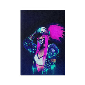 Обложка для паспорта матовая кожа с принтом KDA Акали в Ухте, натуральная матовая кожа | размер 19,3 х 13,7 см; прозрачные пластиковые крепления | k pop | kda | lol | акали | образ