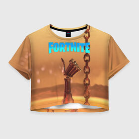 Женская футболка Crop-top 3D Fortnite терминатор: в Ухте, 100% полиэстер | круглая горловина, длина футболки до линии талии, рукава с отворотами | fortnite | t 800 | terminator | терминатор