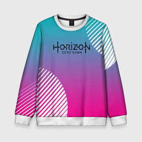 Детский свитшот 3D с принтом Horizon Zero Dawn в Ухте, 100% полиэстер | свободная посадка, прямой крой, мягкая тканевая резинка на рукавах и понизу свитшота | aloy | antasy girl | art | artwork | digital art | fantasy | horizon | horizon: zero dawn | landscape | tallneck | tegunvteg | warrior fantasy | weapon | zero dawn