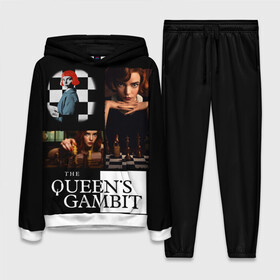 Женский костюм 3D (с толстовкой) с принтом Ход Королевы в Ухте,  |  | anna | anya | gambit | netflix | queens | актриса | аня тейлор | девушка | королева | нетфликс | партия | сериал | тэйлор | фильм | ход королевы | шахматы