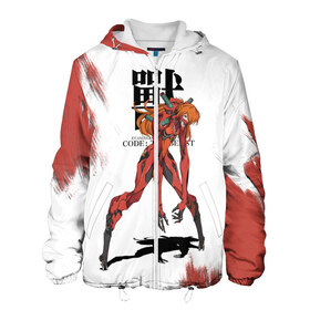 Мужская куртка 3D с принтом Евангилион в Ухте, ткань верха — 100% полиэстер, подклад — флис | прямой крой, подол и капюшон оформлены резинкой с фиксаторами, два кармана без застежек по бокам, один большой потайной карман на груди. Карман на груди застегивается на липучку | anime | eva | evangelion | nerv | аниме | анимэ | ева | евангилион | нерв | роботы | рэй | синдзи | япония