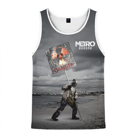 Мужская майка 3D с принтом Metro Exodus в Ухте, 100% полиэстер | круглая горловина, приталенный силуэт, длина до линии бедра. Пройма и горловина окантованы тонкой бейкой | Тематика изображения на принте: 2033 | exodus | metro | metro 2033 | metro exodus | stalker | апокалипсис | диггер | дигеры | метро | разрушка | эпидемия