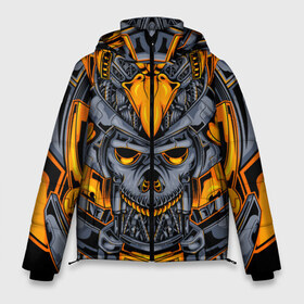 Мужская зимняя куртка 3D с принтом Череп самурая в Ухте, верх — 100% полиэстер; подкладка — 100% полиэстер; утеплитель — 100% полиэстер | длина ниже бедра, свободный силуэт Оверсайз. Есть воротник-стойка, отстегивающийся капюшон и ветрозащитная планка. 

Боковые карманы с листочкой на кнопках и внутренний карман на молнии. | 