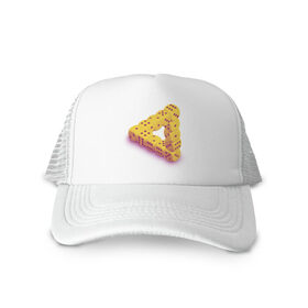 Кепка тракер с сеткой с принтом Иллюзия игральные кости в Ухте, трикотажное полотно; задняя часть — сетка | длинный козырек, универсальный размер, пластиковая застежка | 