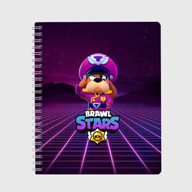 Тетрадь с принтом Brawl Stars - Colonel Ruffs в Ухте, 100% бумага | 48 листов, плотность листов — 60 г/м2, плотность картонной обложки — 250 г/м2. Листы скреплены сбоку удобной пружинной спиралью. Уголки страниц и обложки скругленные. Цвет линий — светло-серый
 | brawl | brawl ruffs | brawl stars | brawler | colonel ruffs | leon | new brawler | ruffs | ruffus | starrforce | бравл | бравл гавс | бравл пес | бравл собака | бравл старс | бравлер | гавс | генерал гавс | генерал пес | леон | руффс |