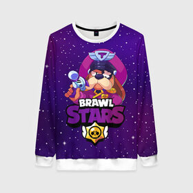 Женский свитшот 3D с принтом Brawl Stars - Генерал Гавс в Ухте, 100% полиэстер с мягким внутренним слоем | круглый вырез горловины, мягкая резинка на манжетах и поясе, свободная посадка по фигуре | 2020 | 2021 | brawl | colonel | dog | leon | ruffus | space | stars | бравл | браво | гавс | генерал | корабль | космический | космос | леон | лион | новые | новый | персонаж | персонажи | пес | планеты | собака | страс