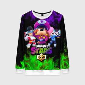 Женский свитшот 3D с принтом Brawl Stars the StarrForce в Ухте, 100% полиэстер с мягким внутренним слоем | круглый вырез горловины, мягкая резинка на манжетах и поясе, свободная посадка по фигуре | brawl | brawl ruffs | brawl stars | brawler | colette | colonel ruffs | leon | new brawler | ruffs | ruffus | space ox bull | starrforce | астробык булл | бравл | бравл гавс | бравл старс | бравлер | гавс | генерал пес | колетт | леон 
