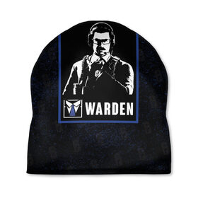 Шапка 3D с принтом Warden в Ухте, 100% полиэстер | универсальный размер, печать по всей поверхности изделия | r6s | rainbow six siege | warden | варден | оперативник | персонаж