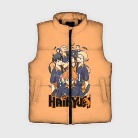 Женский жилет утепленный 3D Аниме Волейбол: в Ухте,  |  | fly high | haikyu | haikyuu | jump | аниме персонажи | волейбол | иероглифы | кенма козуме | лети высоко | логотипы аниме | мяч | ринтаро | сатори | спортсмен | шоё хинато | японские